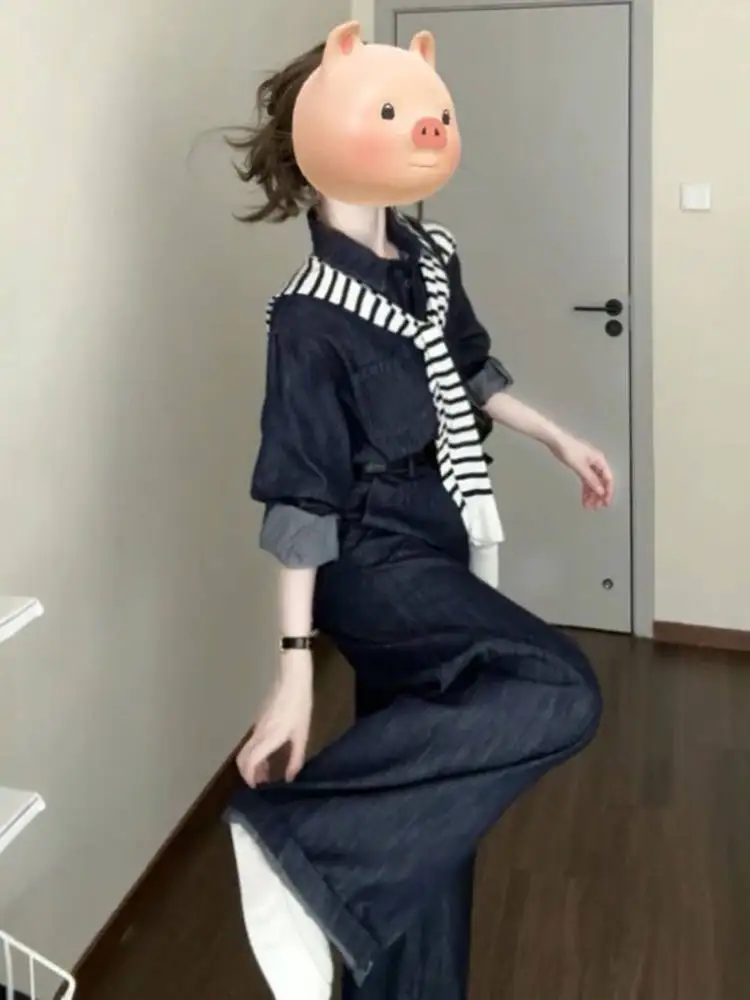 Korean Style Striped Shawl Top Jeans Three-Piece Set Complete OOTD Spring 2026 Fashion Ensemble Long Sleeve Shirt
Korean Style Striped Shawl Top Jeans Three-Piece Set Complete OOTD Spring 2026 Fashion Ensemble Long Sleeve Shirt