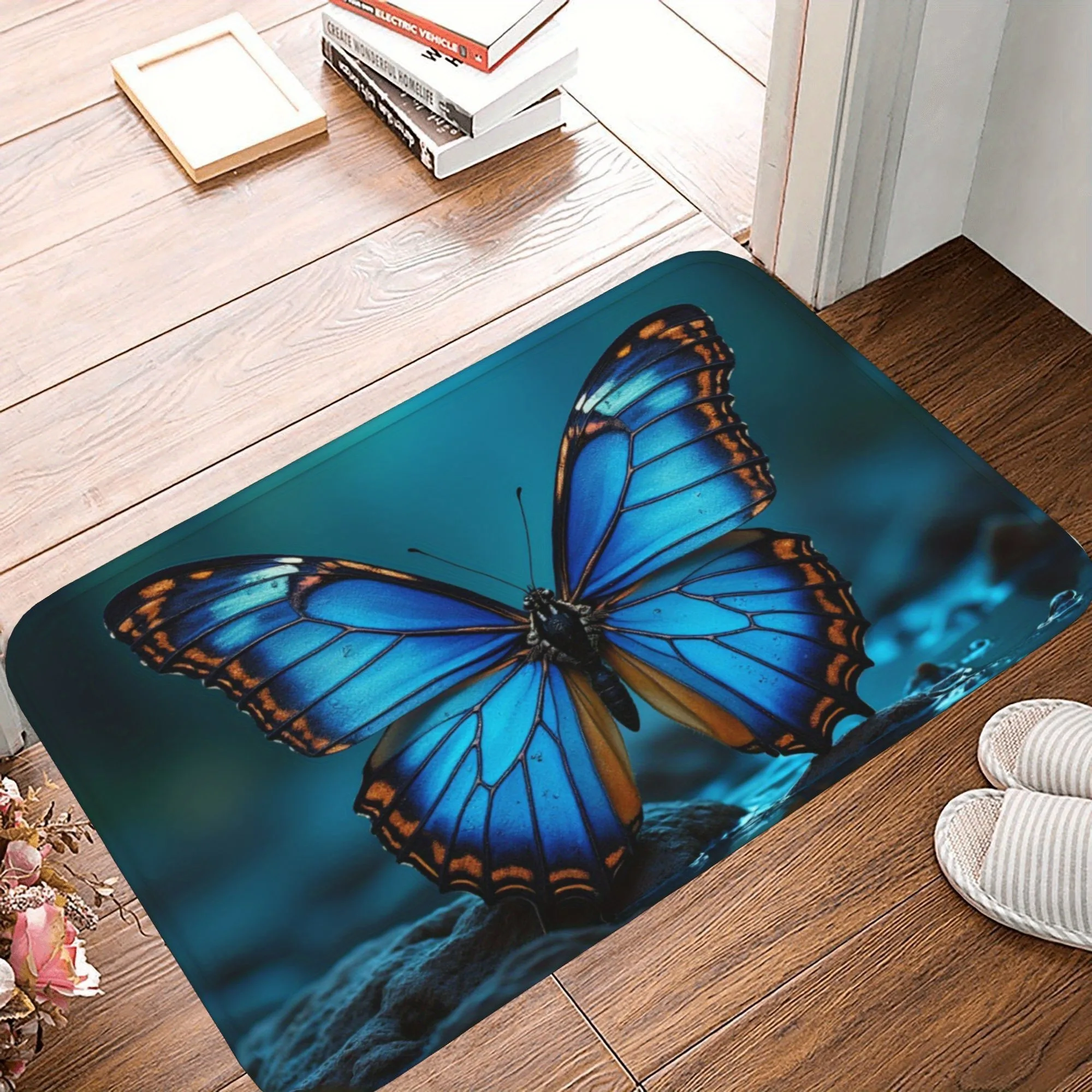 1PC Azure Butterfly Pattern Kitchen Rug Non-Slip Door Mat Pop design Bathroom Rug Bath Mat Carpet for Home Sink Laundry Decor
1PC Azure Butterfly Pattern Kitchen Rug Non-Slip Door Mat Pop design Bathroom Rug Bath Mat Carpet for Home Sink Laundry Decor