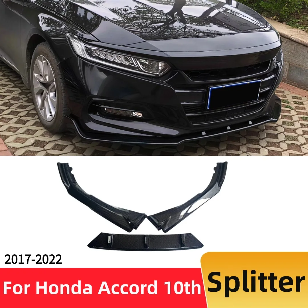 For Honda Accord 10th Sedan 2017-2022 Front Bumper Lip Splitter Chin Air Dam Deflector Tuning Styling Accessories Body Kit 3PCSv
For Honda Accord 10th Sedan 2017-2022 Front Bumper Lip Splitter Chin Air Dam Deflector Tuning Styling Accessories Body Kit 3PCSv