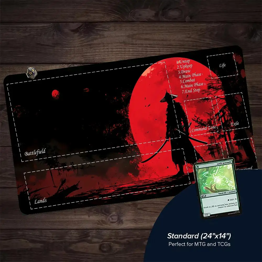 Samurai Anime Scenery Game Magic playmat rubber anti-slip edge locking pc accessories 35x60cm gaming mats Trading Card Game
Samurai Anime Scenery Game Magic playmat rubber anti-slip edge locking pc accessories 35x60cm gaming mats Trading Card Game