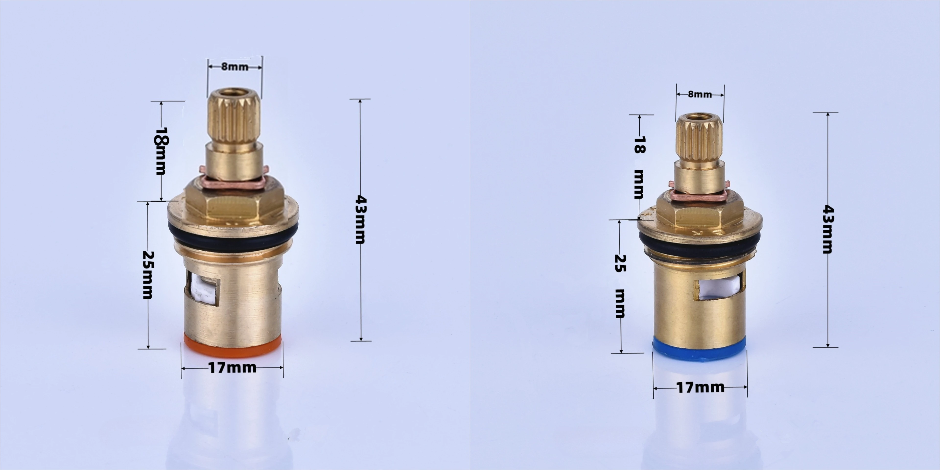 Универсальный сменный картридж для смесителя (1/2 шт.), латунный, с керамическим диском, для ванной комнаты - вращение по часовой стрелке и против часовой стрелки
Универсальный сменный картридж для смесителя (1/2 шт.), латунный, с керамическим диском, для ванной комнаты - вращение по часовой стрелке и против часовой стрелки