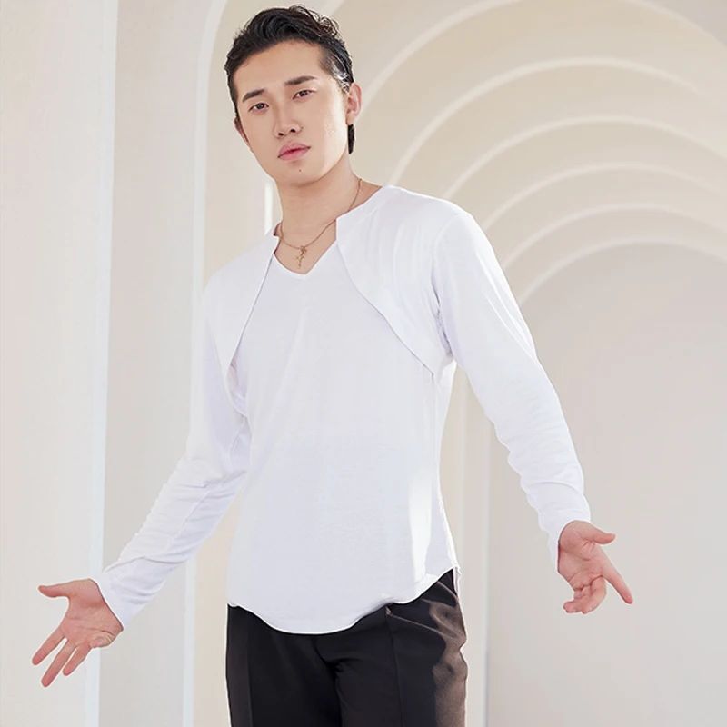 New Latin Dance Tops For Men Long Sleeved Practice Clothes Chacha Rumba Tango Dress Adult Latin Competition Clothing DQS16446
New Latin Dance Tops For Men Long Sleeved Practice Clothes Chacha Rumba Tango Dress Adult Latin Competition Clothing DQS16446