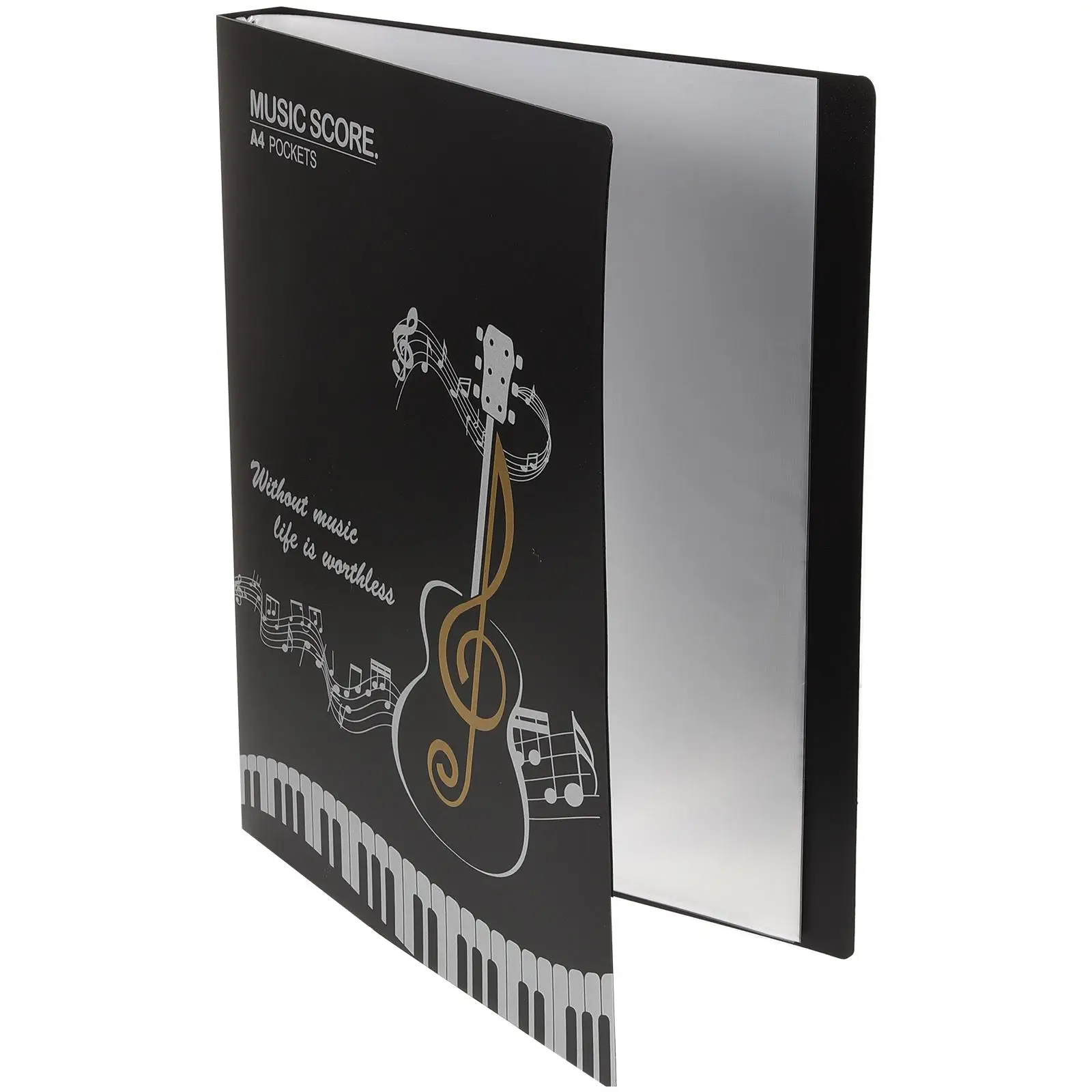 40 Pages Black PVC Durable Sheet Storage Sheet Organizer Binder Notes Organizer Storage Document Holder Piano
40 Pages Black PVC Durable Sheet Storage Sheet Organizer Binder Notes Organizer Storage Document Holder Piano