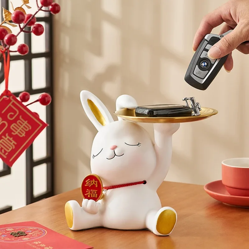 Cute Cartoon New Year Rabbit Tray Entrance Key Storage Decoration Housewarming Gifts Modern Home Decor
Cute Cartoon New Year Rabbit Tray Entrance Key Storage Decoration Housewarming Gifts Modern Home Decor