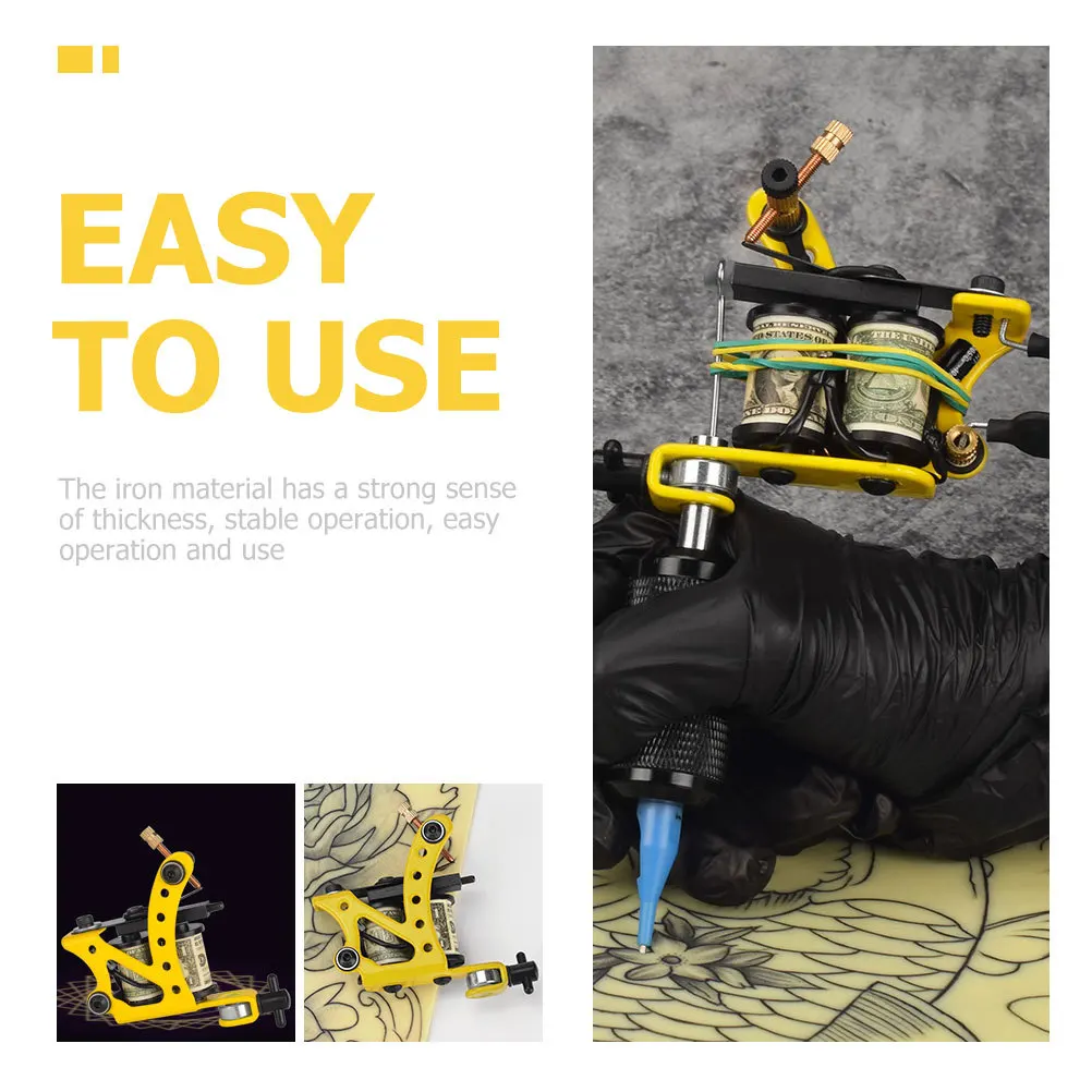 Professional Coil Tattoos Machine Yellow Electroplated Iron Frame Durable Liner Device Precise Copper Wire Tattooing Equipment
Professional Coil Tattoos Machine Yellow Electroplated Iron Frame Durable Liner Device Precise Copper Wire Tattooing Equipment