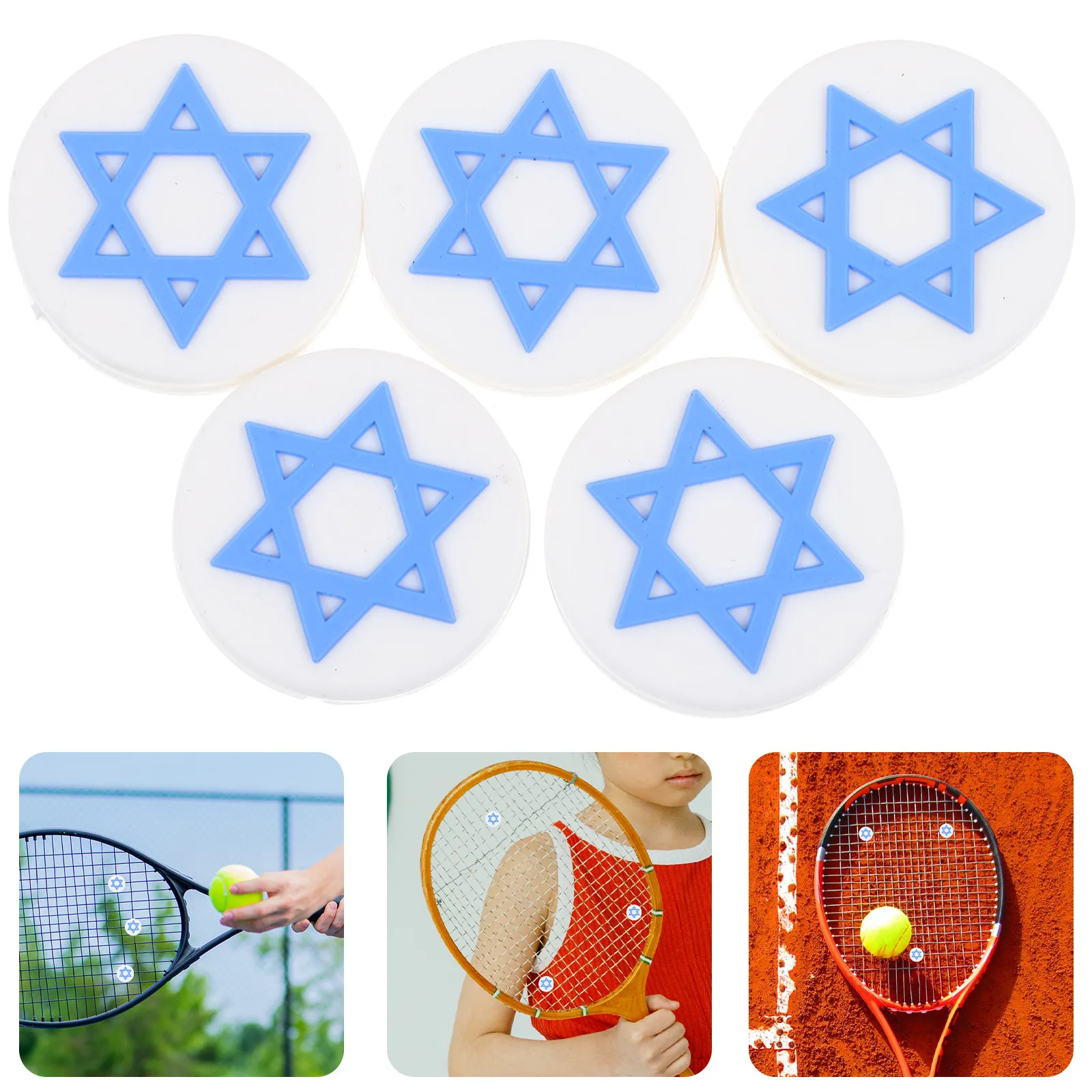 Набор из 5 силиконовых виброгасителей для теннисных ракеток
Набор из 5 силиконовых виброгасителей для теннисных ракеток