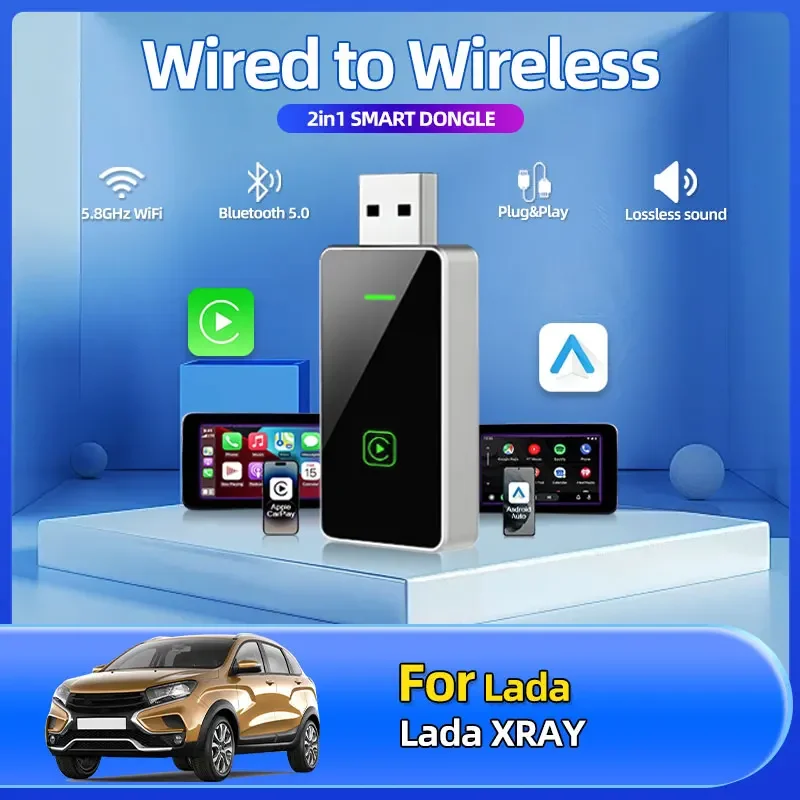 1pcs 2025 Fashion Hot New 2in1 Wireless Android Car Adapter Carplay Smart Dongle Plug And Play Car Accessories For Lada XRAY
1pcs 2025 Fashion Hot New 2in1 Wireless Android Car Adapter Carplay Smart Dongle Plug And Play Car Accessories For Lada XRAY