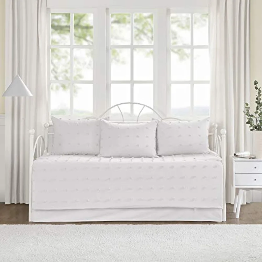 Brooklyn Cotton Daybed Cover - Jacquard Tufted Chenille with Quilted Reverse All Season Bedding with Bedskirt Matching Shams De
Brooklyn Cotton Daybed Cover - Jacquard Tufted Chenille with Quilted Reverse All Season Bedding with Bedskirt Matching Shams De
