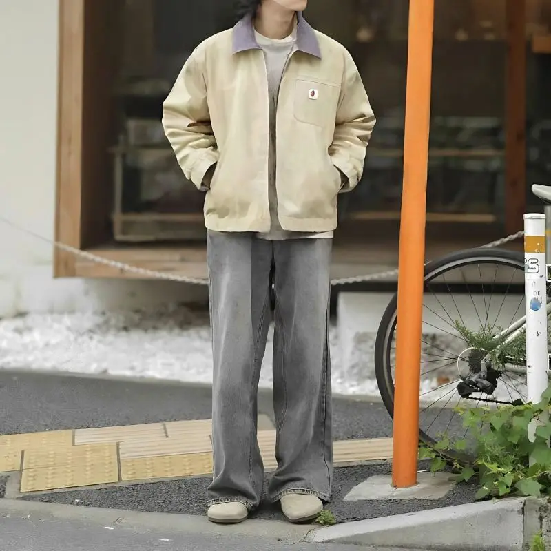 Ретро-куртка унисекс свободного кроя в стиле рабочей одежды Detroit, хлопковая, для осеннего сезона, повседневная верхняя одежда
Ретро-куртка унисекс свободного кроя в стиле рабочей одежды Detroit, хлопковая, для осеннего сезона, повседневная верхняя одежда