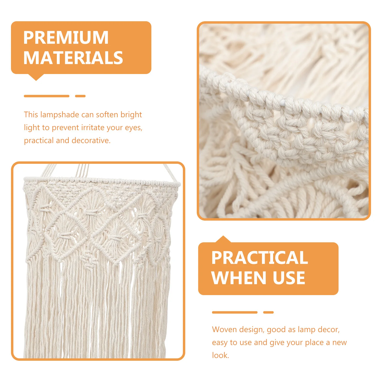 Cotton Rope Weaving Lamp Shade Bohemian Style Woven Lampshade for Hanging Lamp Chandelier Light Woven Lampshade
Cotton Rope Weaving Lamp Shade Bohemian Style Woven Lampshade for Hanging Lamp Chandelier Light Woven Lampshade