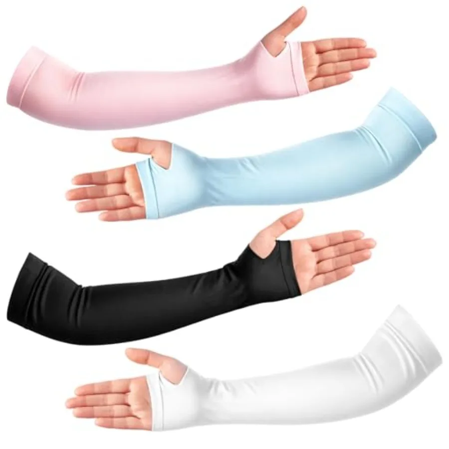 4 Pairs Sleeves to Cover Arms for Women Comfy Arm Sleeves with Thumb Hole Protection 4 Colors Sun Protection Arm Sleeves Coolin
4 Pairs Sleeves to Cover Arms for Women Comfy Arm Sleeves with Thumb Hole Protection 4 Colors Sun Protection Arm Sleeves Coolin