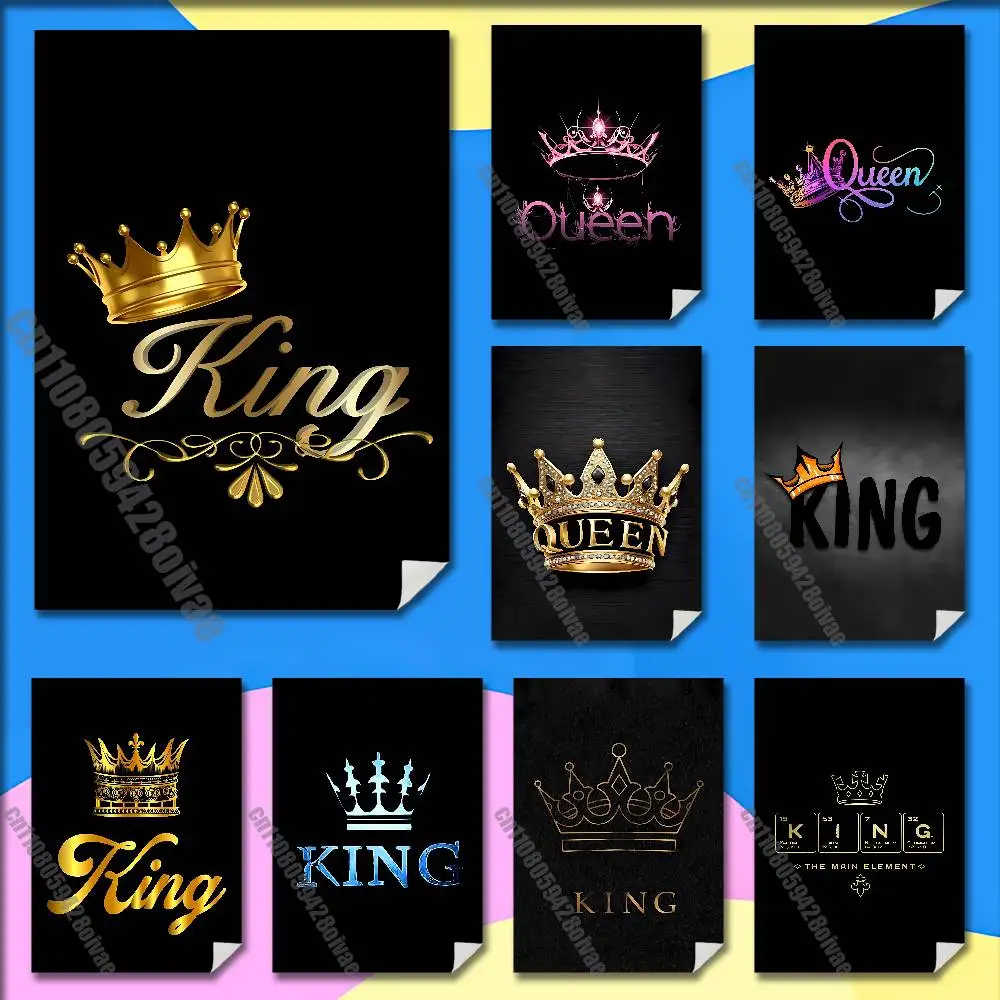 KING Queen Crown Letter Poster Sticker For Bars 40x60cm Self-adhesive Ornament Collectibles Playbill Cover
KING Queen Crown Letter Poster Sticker For Bars 40x60cm Self-adhesive Ornament Collectibles Playbill Cover
