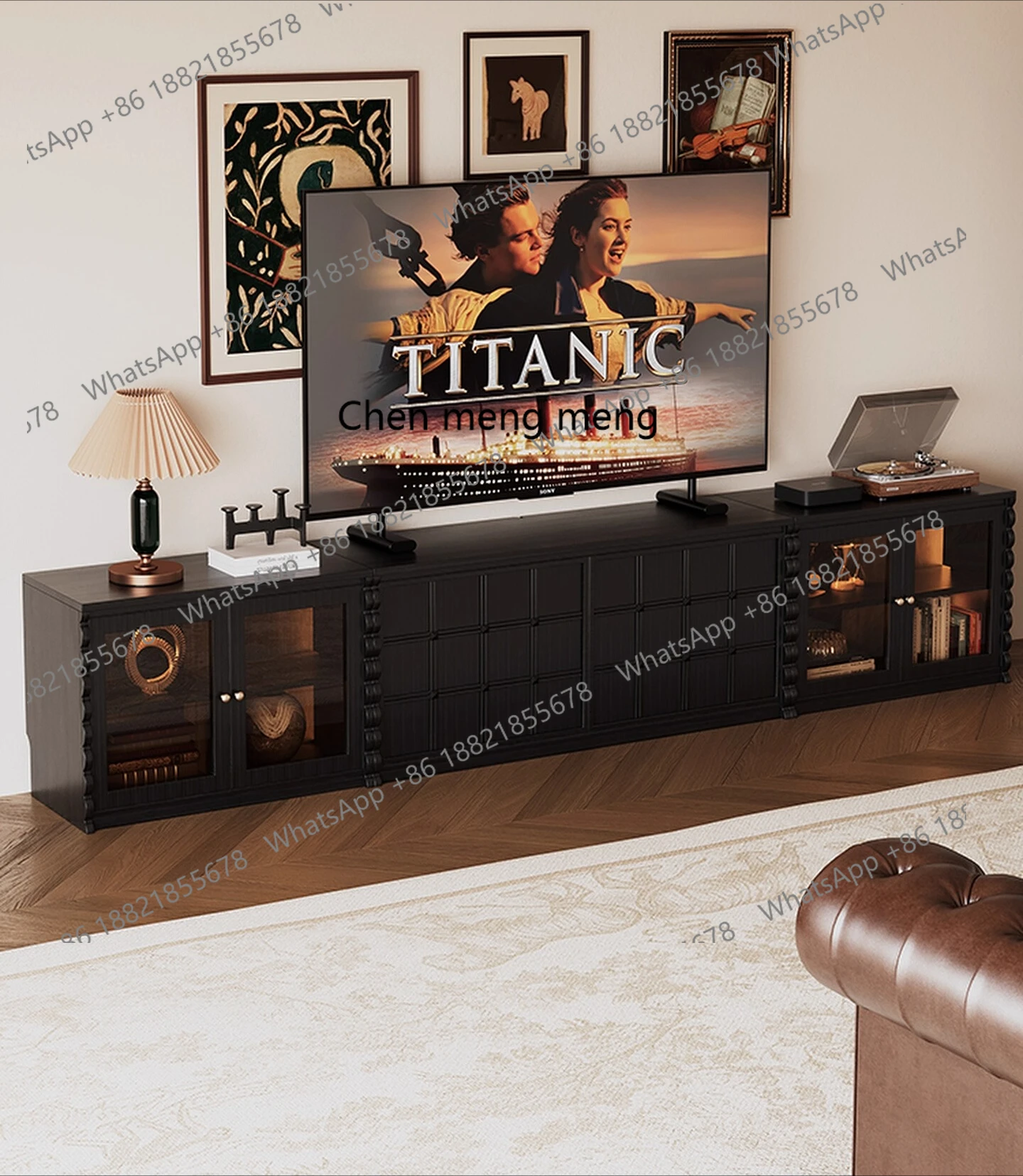 French retro TV cabinet checkerboard skeleton line floor storage storage display cabinet
French retro TV cabinet checkerboard skeleton line floor storage storage display cabinet