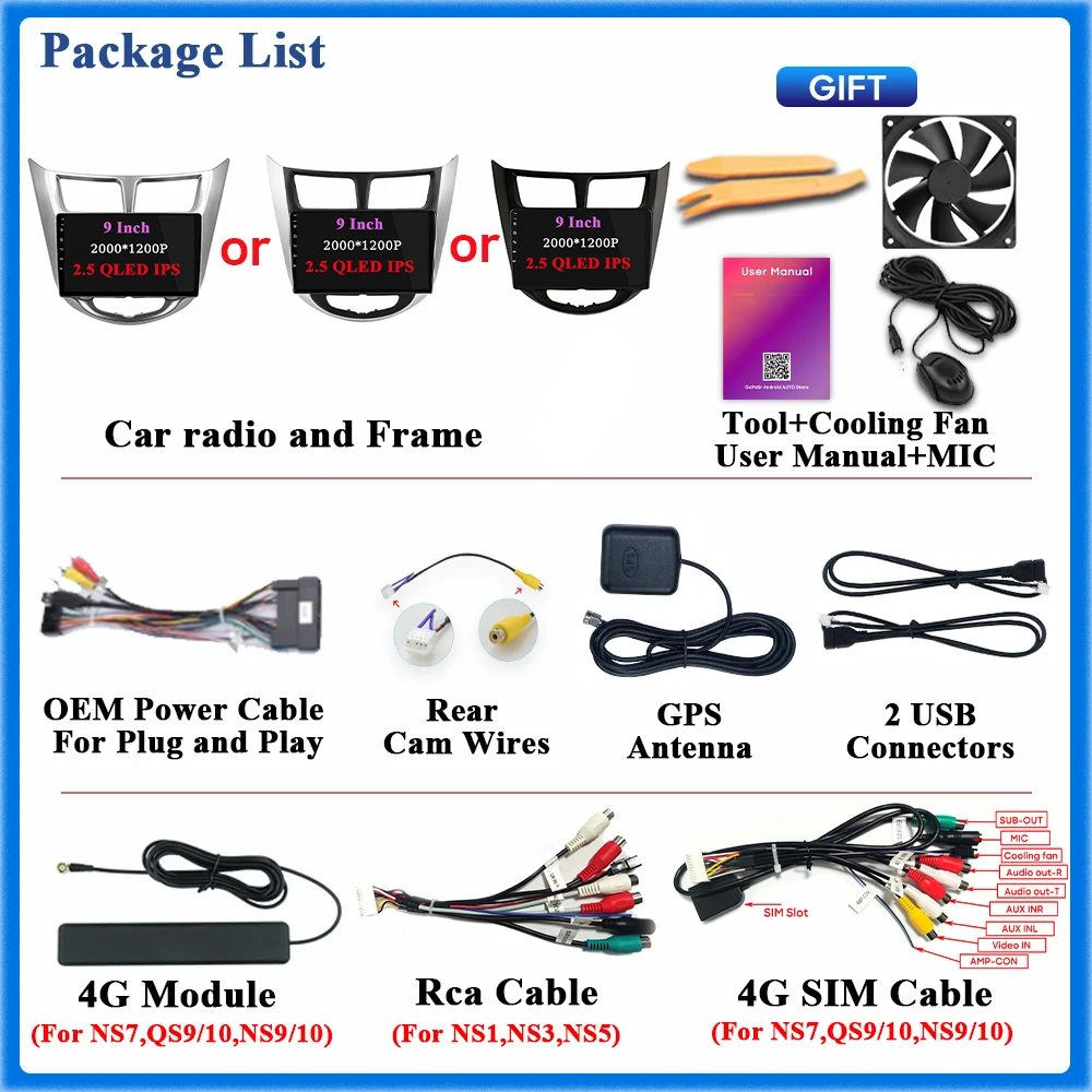 For Hyundai Solaris 1 2010 - 2016 Car Radio Android 13 Navigation GPS Android Auto Carplay Stereo Video WiFi No 2din BT
For Hyundai Solaris 1 2010 - 2016 Car Radio Android 13 Navigation GPS Android Auto Carplay Stereo Video WiFi No 2din BT