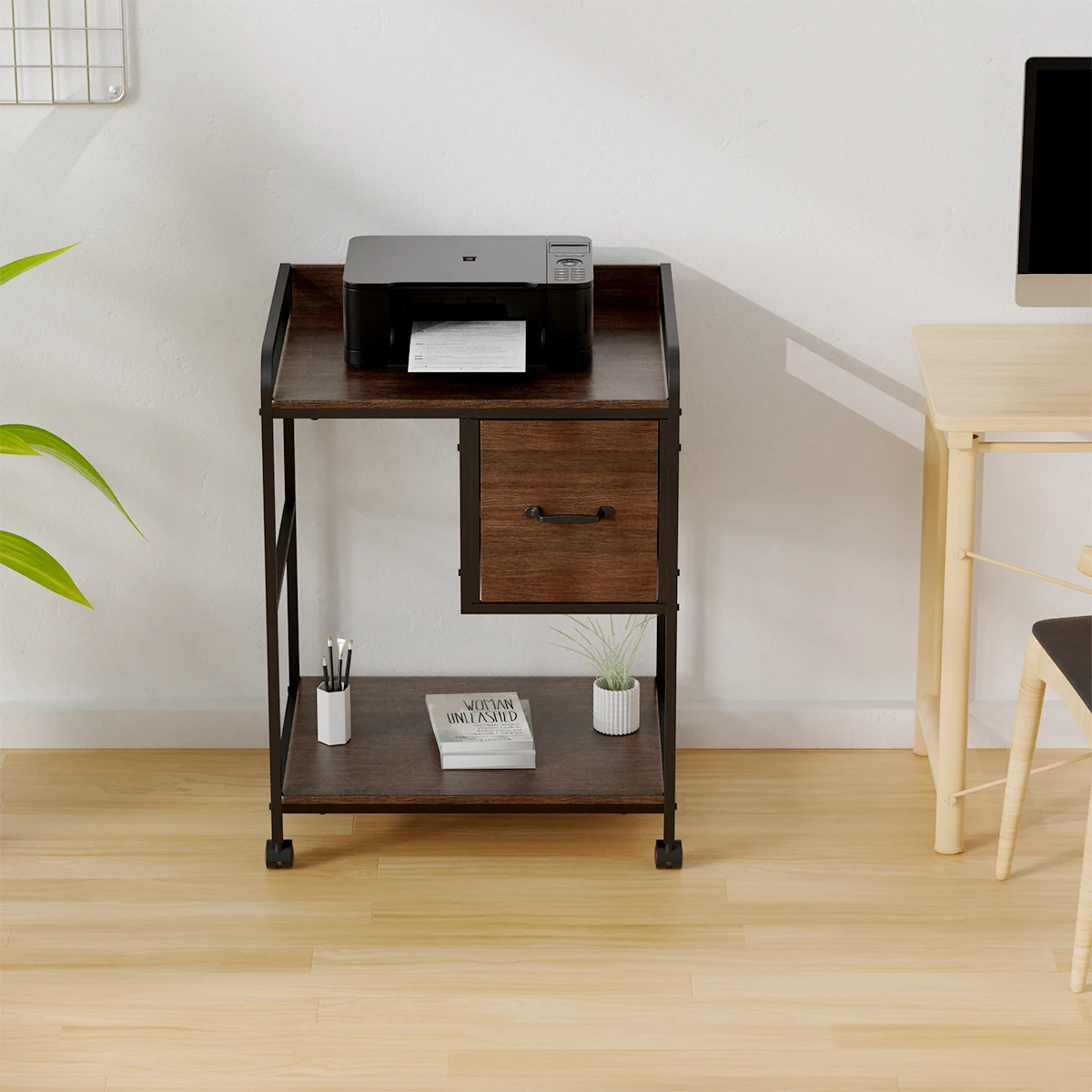 Wholesale Metal and Wooden Layer Printer Stand Movable Office File Cabinet Desktop Miscellaneous Rack with Drawers
Wholesale Metal and Wooden Layer Printer Stand Movable Office File Cabinet Desktop Miscellaneous Rack with Drawers
