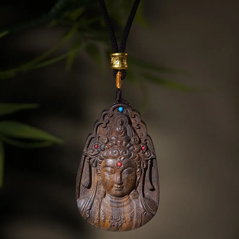 Carved Agarwood Guanyin Pendant Necklace for Men and Women Peace Blessing Amulet Gifts
Carved Agarwood Guanyin Pendant Necklace for Men and Women Peace Blessing Amulet Gifts