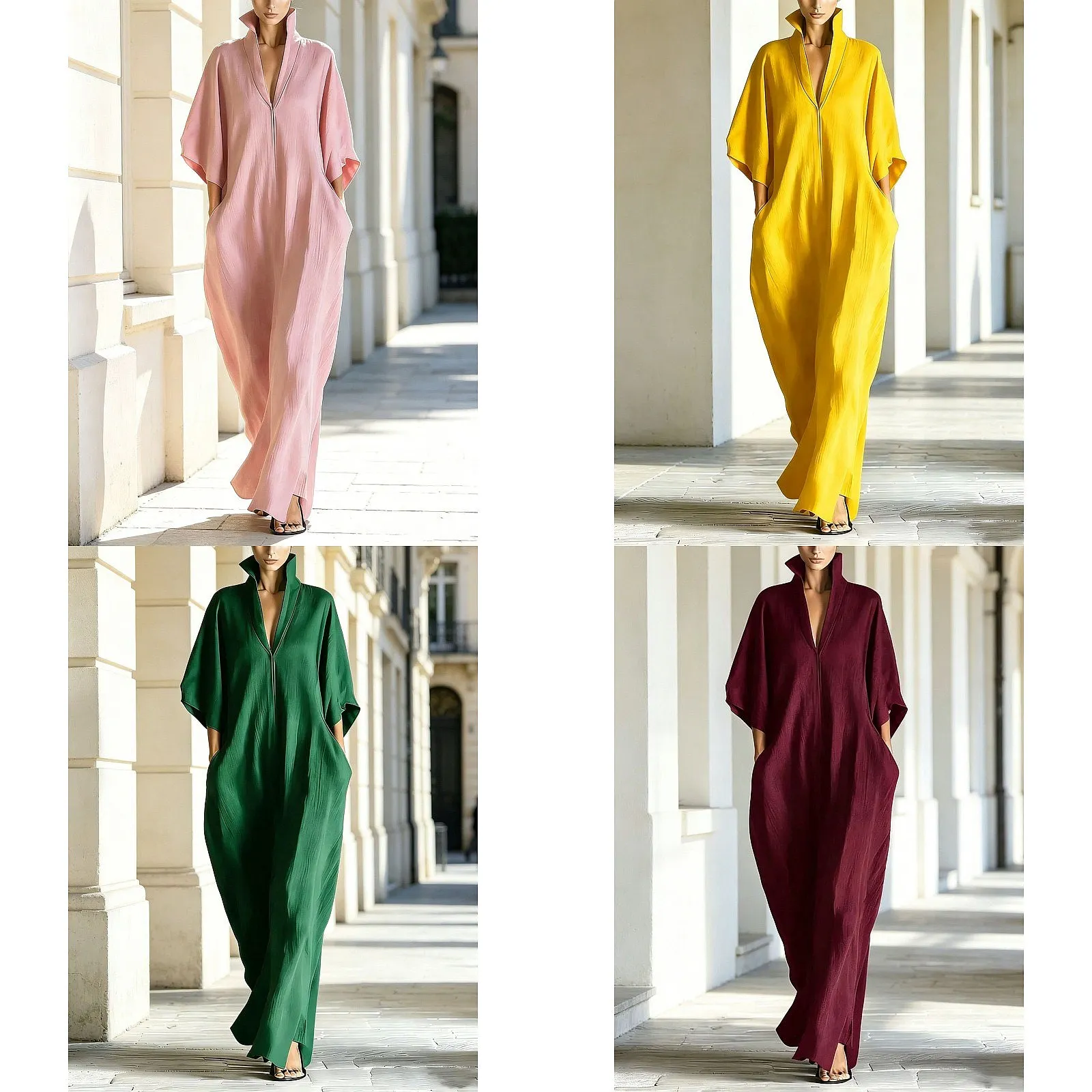 2026 Fashion Women V Neck Midi Dress Loose Long Dress Spring Summer New Arrival Casual Swing Dress
2026 Fashion Women V Neck Midi Dress Loose Long Dress Spring Summer New Arrival Casual Swing Dress