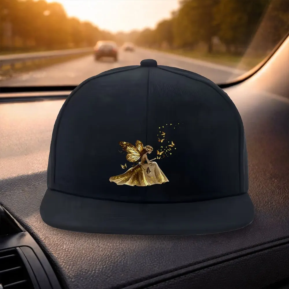 Unisex Classic Duckbill Baseball Cap with Golden Butterfly Fairy Design Adjustable Flat Brim Hat Suitable for Outdoor, Mardi Gr
Unisex Classic Duckbill Baseball Cap with Golden Butterfly Fairy Design Adjustable Flat Brim Hat Suitable for Outdoor, Mardi Gr