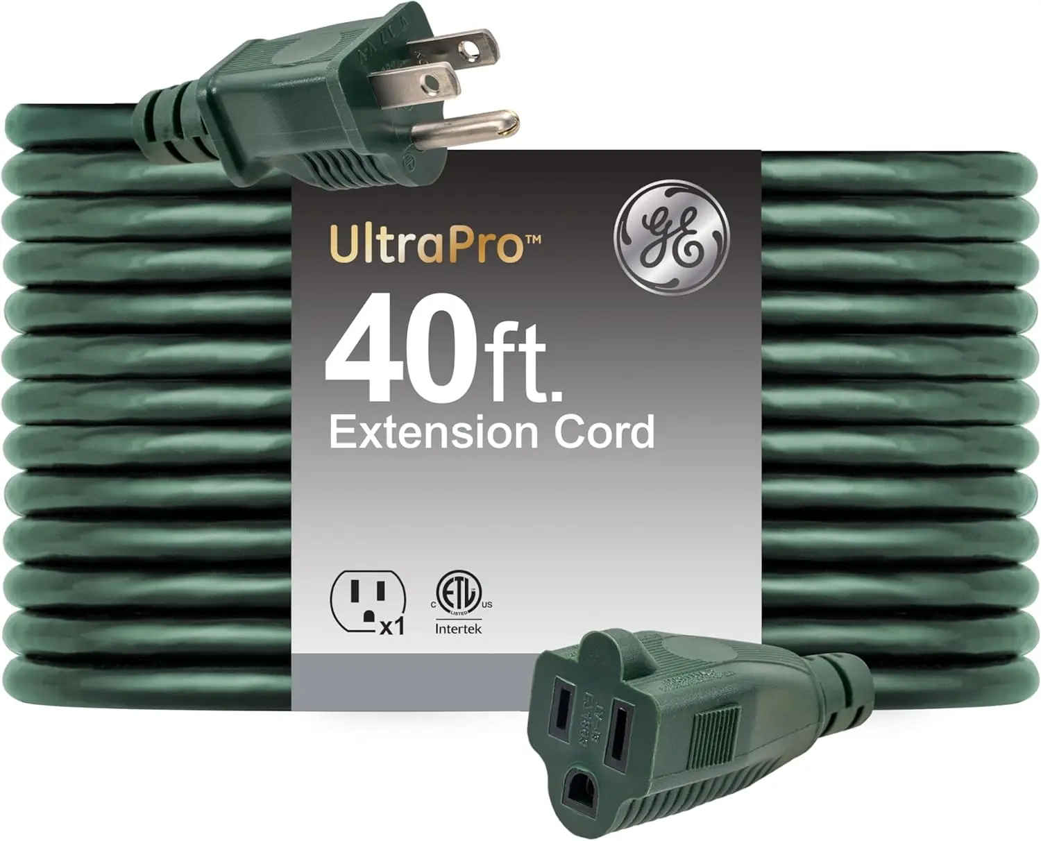 40ft Heavy Duty Outdoor Extension Cord, 16AWG 3 Prong Grounded, ETL Listed, Green
40ft Heavy Duty Outdoor Extension Cord, 16AWG 3 Prong Grounded, ETL Listed, Green