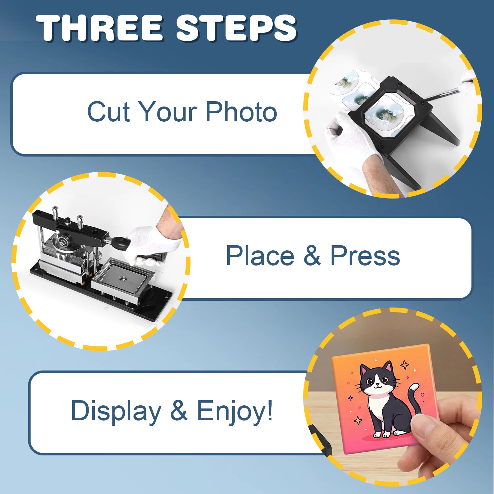 3.5x2.5in Rectangle Fridge Magnet Maker Machine Kit Refrigerator Sticker Making Machine with Paper Cutter & 100 Sets Supplies
3.5x2.5in Rectangle Fridge Magnet Maker Machine Kit Refrigerator Sticker Making Machine with Paper Cutter & 100 Sets Supplies