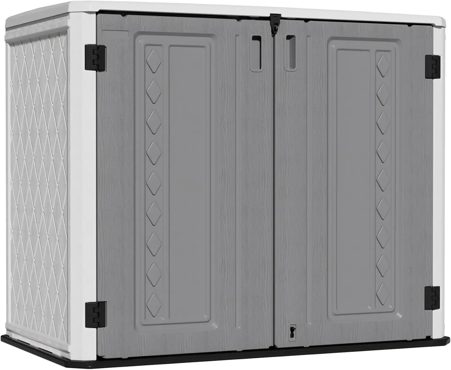 Outdoor Storage Shed Waterproof, Horizontal Outdoor Storage Cabinet for Garbage Cans,Tools and
Outdoor Storage Shed Waterproof, Horizontal Outdoor Storage Cabinet for Garbage Cans,Tools and