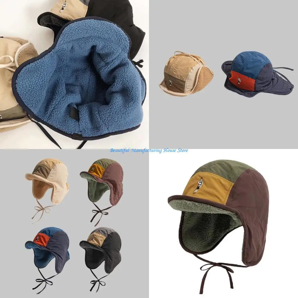 E56A Fashion Trapper Hat Winter Warm Fleece Liner Earflap Hat with Embroidery Pattern
E56A Fashion Trapper Hat Winter Warm Fleece Liner Earflap Hat with Embroidery Pattern