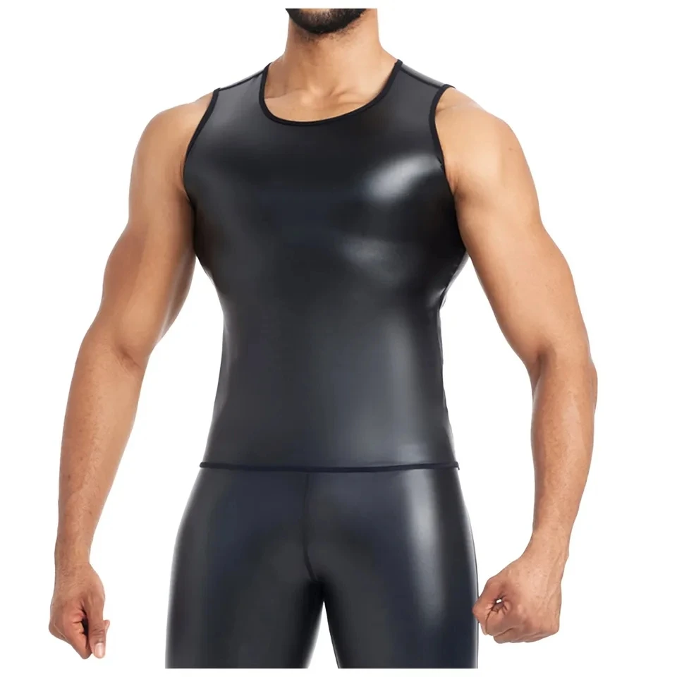 S-6XL Men's Faux Leather Tank Tops Gym Sport Fitness Bodybuilding Vests Fashion Sleeveless T-Shirts Elastic Undershirts
S-6XL Men's Faux Leather Tank Tops Gym Sport Fitness Bodybuilding Vests Fashion Sleeveless T-Shirts Elastic Undershirts
