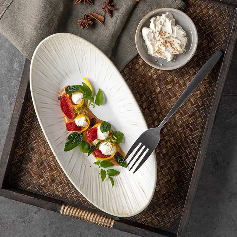 Vivian's Ceramic Dining Set Fish Plate Long Strip Plate Luxury Restaurant Dish Plate High-End Sensation Home Use Dishware
Vivian's Ceramic Dining Set Fish Plate Long Strip Plate Luxury Restaurant Dish Plate High-End Sensation Home Use Dishware