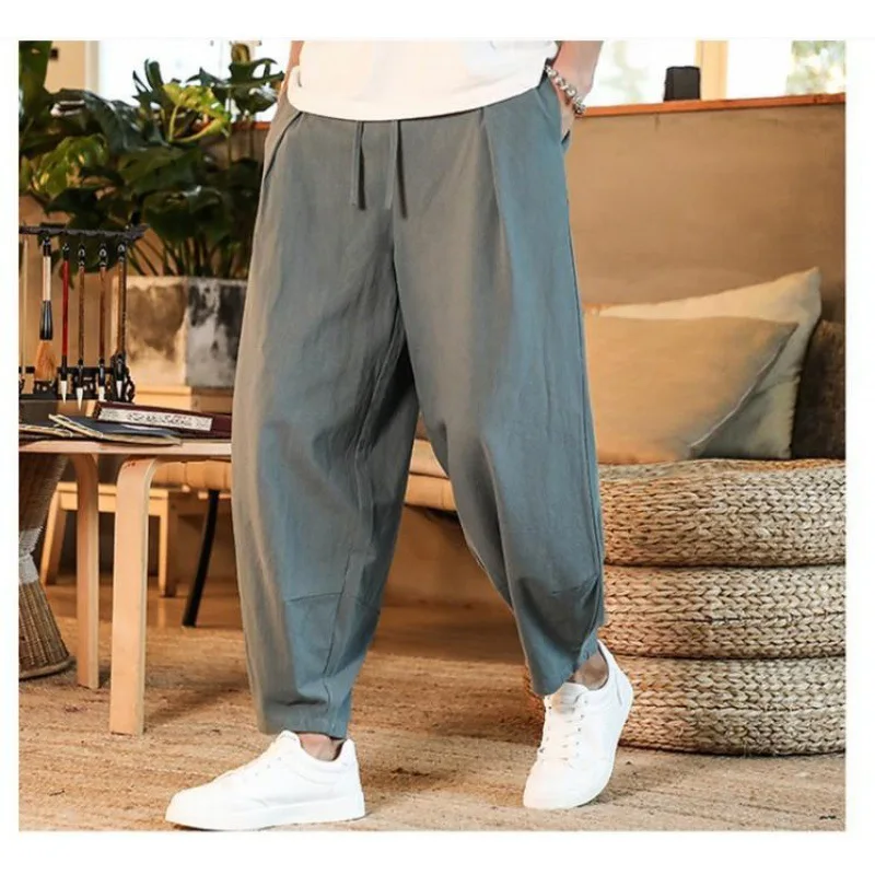 Pop 2025 Mens Chinese Style Pants Men Summer New Breathable Solid Color Linen Trousers Male Streetwear Loose Joggers Pants M-5XL
Pop 2025 Mens Chinese Style Pants Men Summer New Breathable Solid Color Linen Trousers Male Streetwear Loose Joggers Pants M-5XL