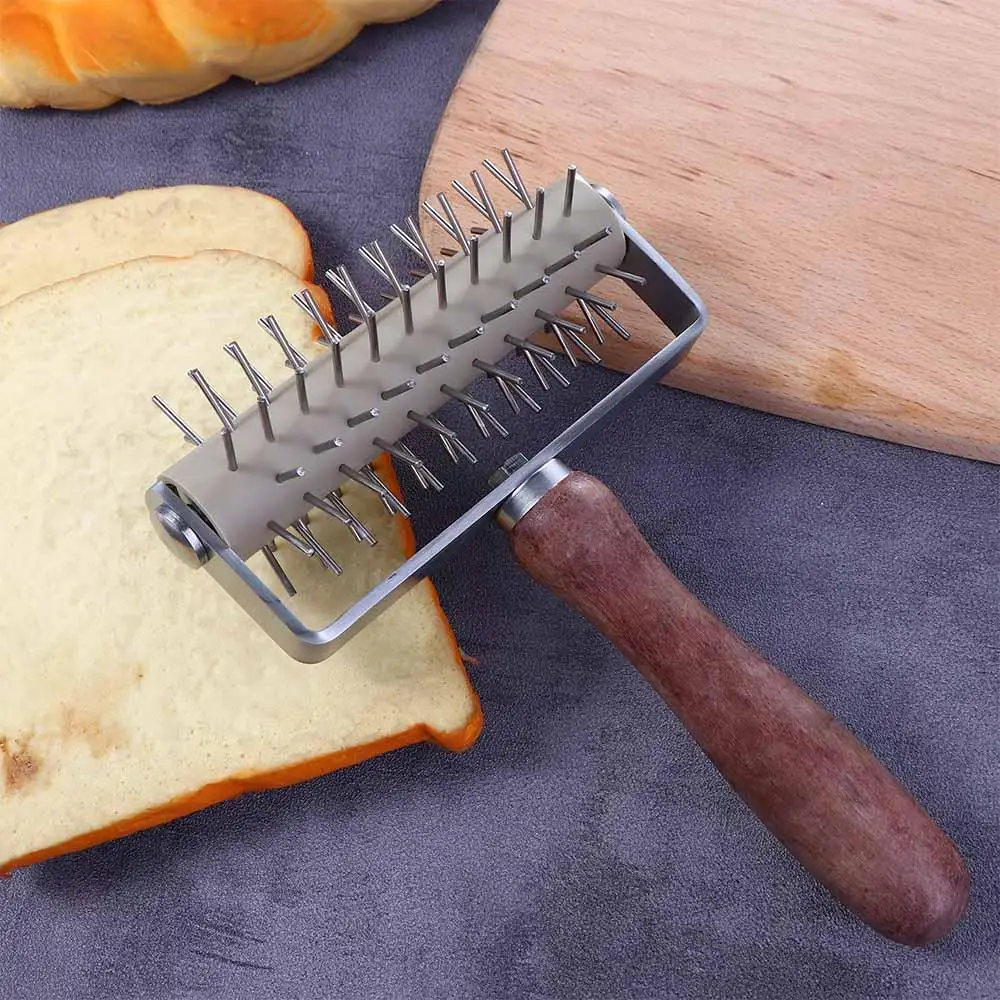 Bread Wooden Handle Stainless Steel Wheel Dough Roller Baking Tool Pizza Docker
Bread Wooden Handle Stainless Steel Wheel Dough Roller Baking Tool Pizza Docker