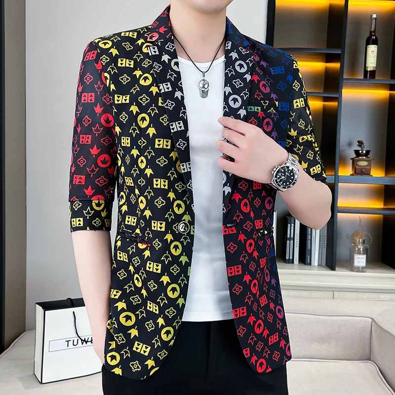 2025 Summer Hollowed Out Mid Sleeved Suit Jacket for Men Korean Casual Thin Jacket Sim Fit Social Hairstylist Blazer Masculino
2025 Summer Hollowed Out Mid Sleeved Suit Jacket for Men Korean Casual Thin Jacket Sim Fit Social Hairstylist Blazer Masculino