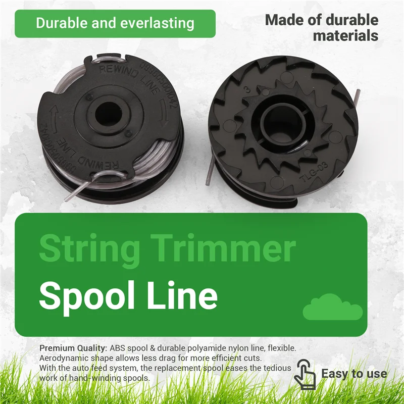 Weed Eater Dual Line String Trimmer Replacement Spool For Greenworks 2900719,20Ft 0.065Inch (4 Spool + 1 Cap)
Weed Eater Dual Line String Trimmer Replacement Spool For Greenworks 2900719,20Ft 0.065Inch (4 Spool + 1 Cap)