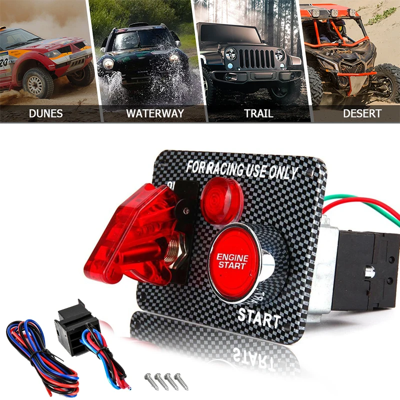 Carbonfiber Racing Car 12V Ignition Switch Panel Engine Start Push Button Panel Racing Car Replacement
Carbonfiber Racing Car 12V Ignition Switch Panel Engine Start Push Button Panel Racing Car Replacement