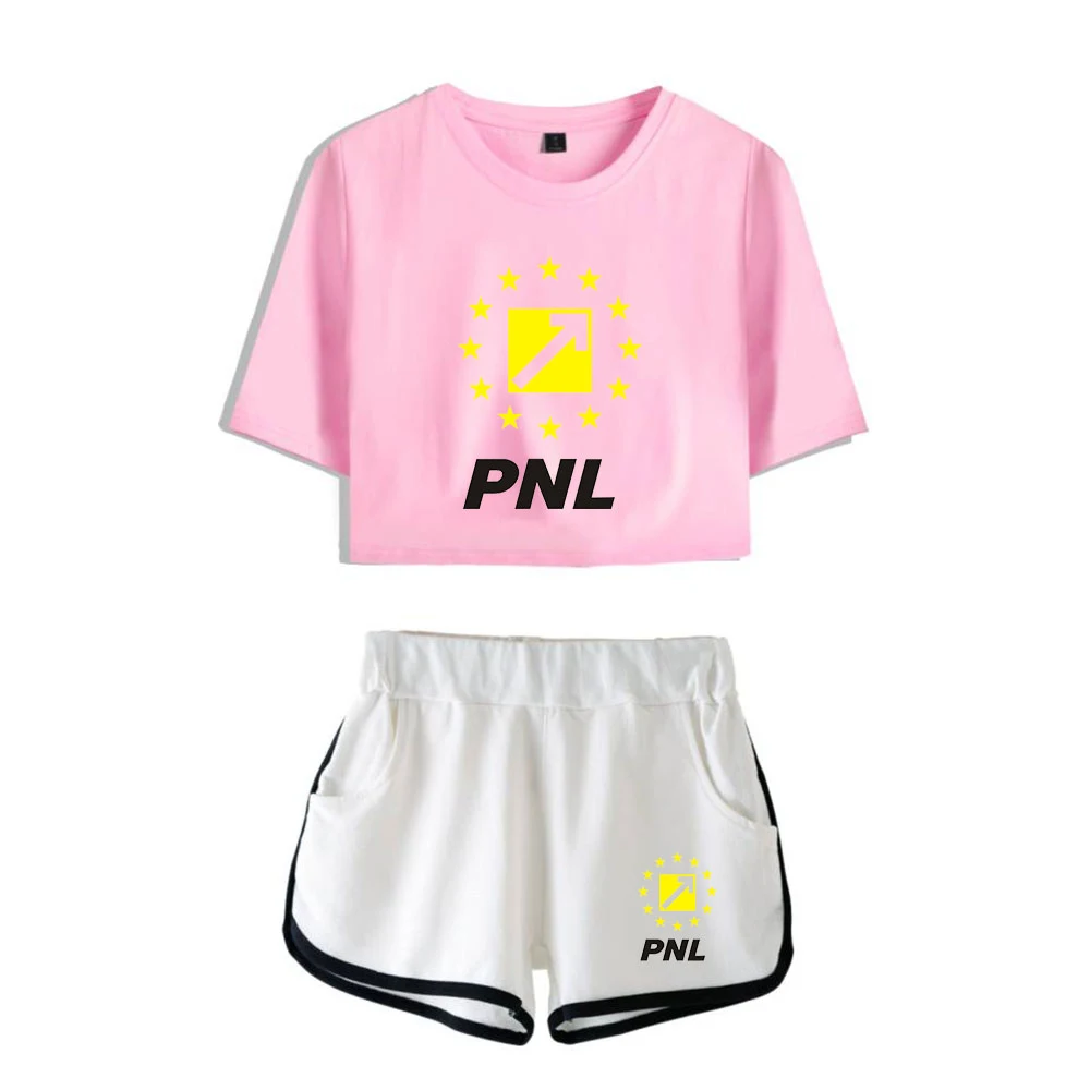 Fashion Creative Rap Group PNL Print Two Piece Set Women Sexy Shorts+lovely T-shirt Cute Classic Dew navel Sport Girl suits
Fashion Creative Rap Group PNL Print Two Piece Set Women Sexy Shorts+lovely T-shirt Cute Classic Dew navel Sport Girl suits