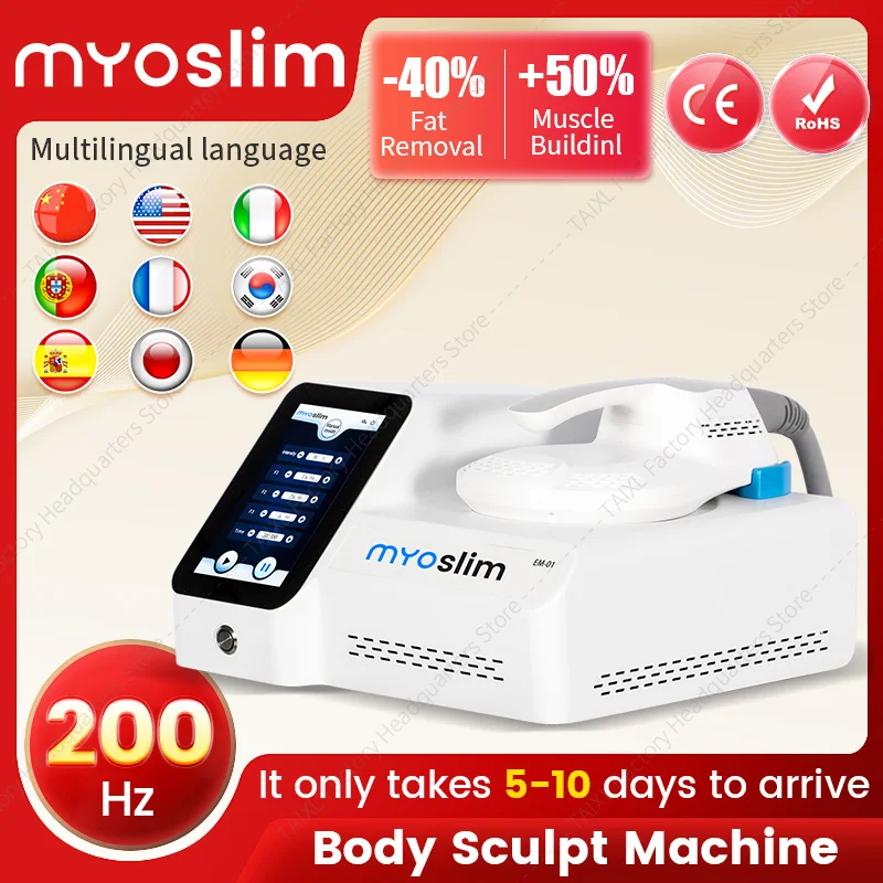 Myoslim Latest Product Personal Portable Electromagnetic Body Slimming Muscle Stimulate Fat Removal Build Sculpting Machine
Myoslim Latest Product Personal Portable Electromagnetic Body Slimming Muscle Stimulate Fat Removal Build Sculpting Machine