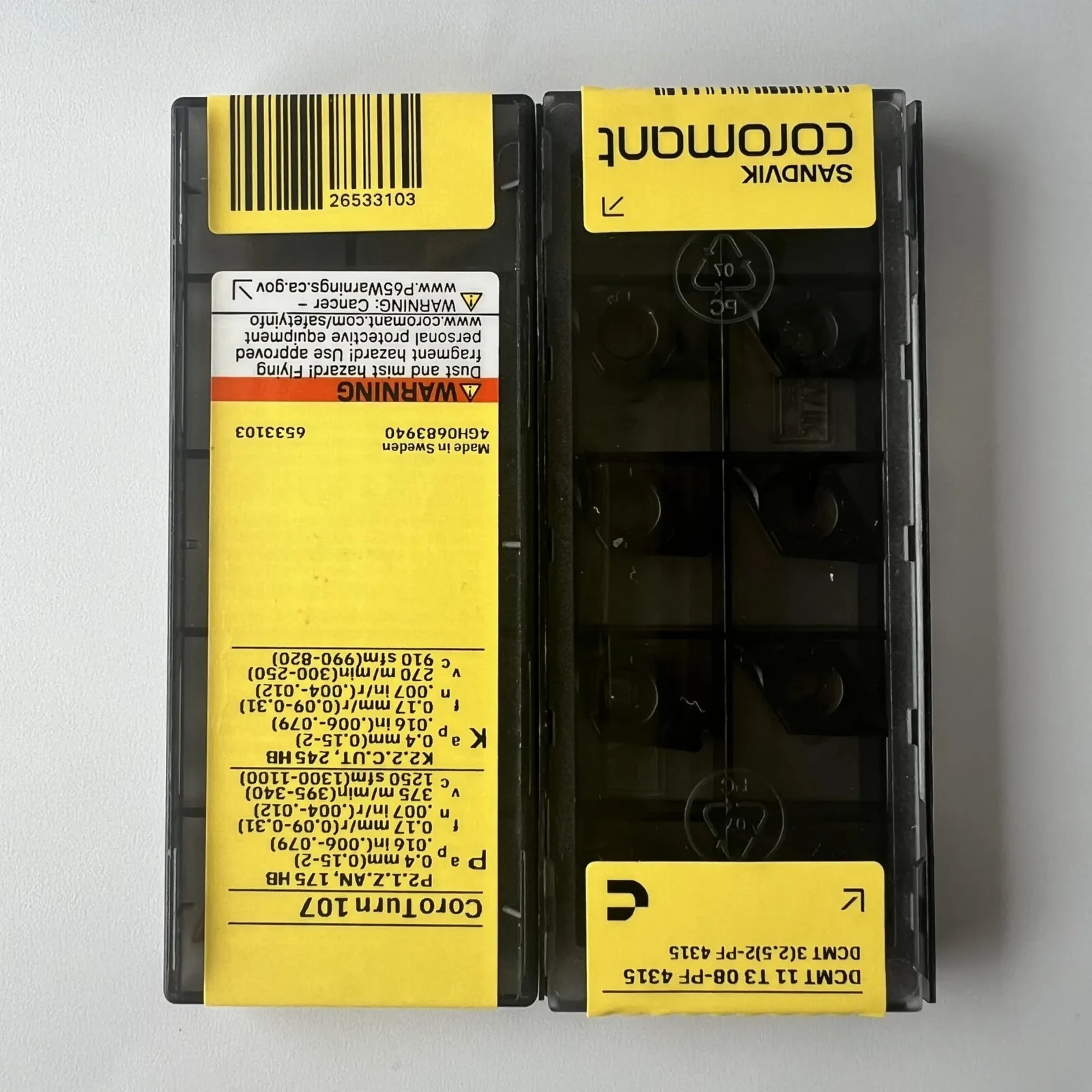 SANDVIK / DCMT11T308-PF 4315 / Original Swedish hard alloy blade 10 Pcs
SANDVIK / DCMT11T308-PF 4315 / Original Swedish hard alloy blade 10 Pcs