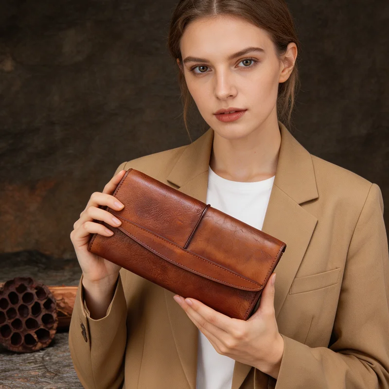 2026 New Vintage Genuine Leather Women's Long Wallet Card Holder Wallet Female Clutch Genuine Leather Purse Original Purse
2026 New Vintage Genuine Leather Women's Long Wallet Card Holder Wallet Female Clutch Genuine Leather Purse Original Purse