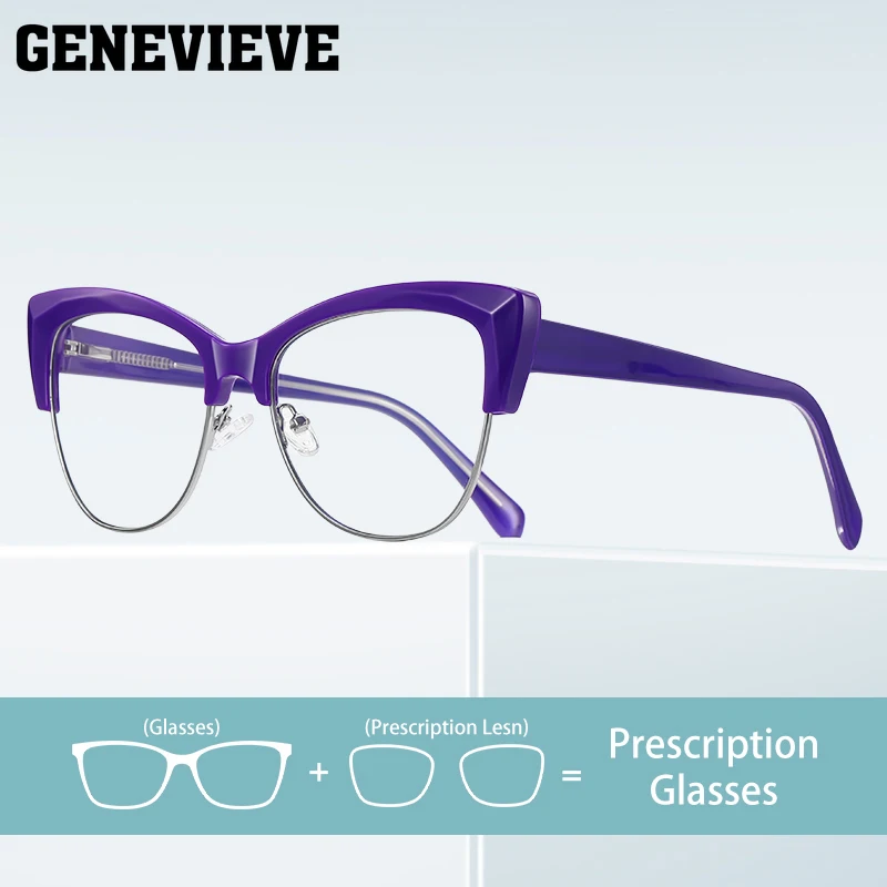 GENEVIEVE Personalized Large Frame Geometric Design Blue Light Reading Glasses Customizable Prescription Photochromic PFD2181
GENEVIEVE Personalized Large Frame Geometric Design Blue Light Reading Glasses Customizable Prescription Photochromic PFD2181