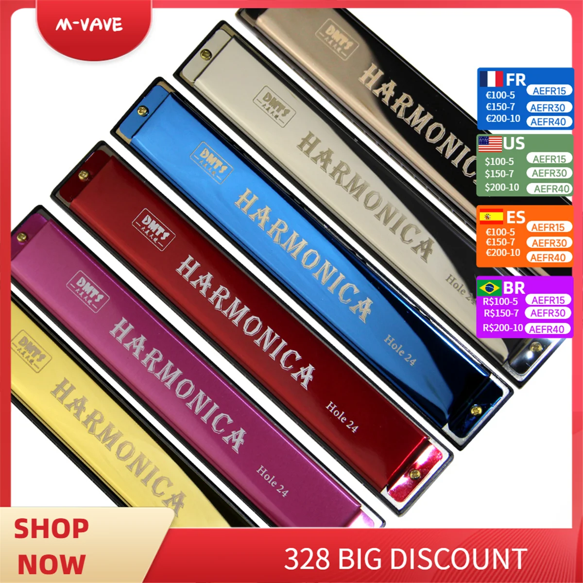 Miwayer 24 Holes Professional Harmonica, Metal Harmonica Key of C With Case, Mouth Metal Organ for Beginners Musical Instruments
Miwayer 24 Holes Professional Harmonica, Metal Harmonica Key of C With Case, Mouth Metal Organ for Beginners Musical Instruments