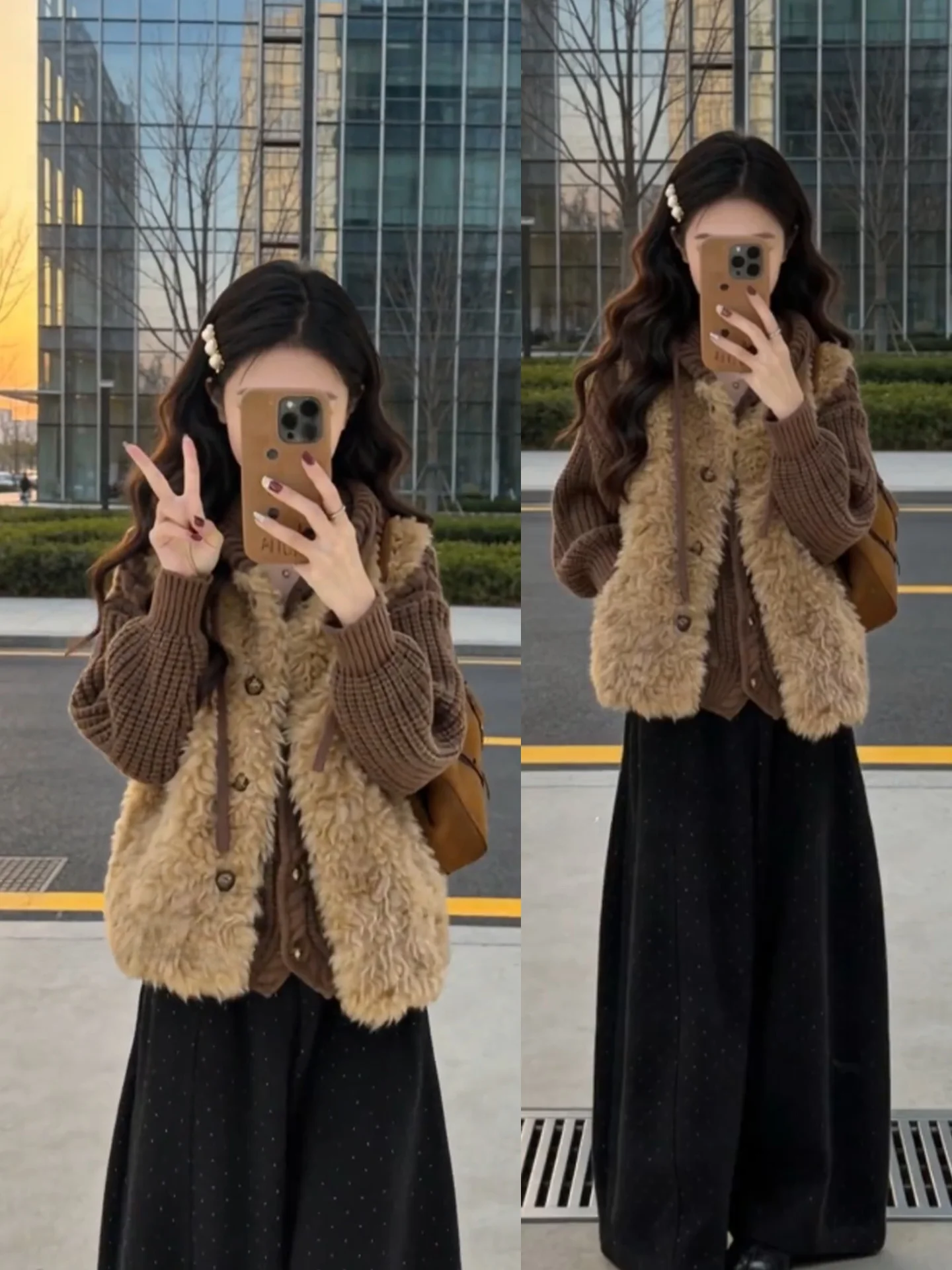 Winter Loose Fit Three-Piece Set Women's Furry Vest Sweater Wide Leg Pants Comfortable Lazy Style plus Size Fashion Ensemble
Winter Loose Fit Three-Piece Set Women's Furry Vest Sweater Wide Leg Pants Comfortable Lazy Style plus Size Fashion Ensemble