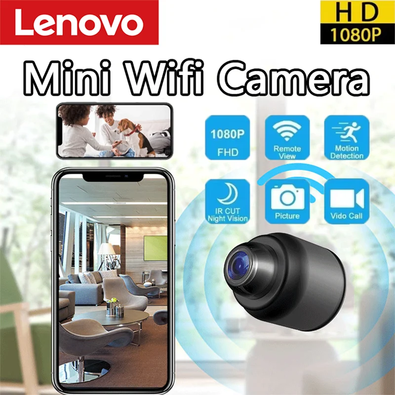 Lenovo 1080P Full HD Mini Security Camera WiFi Surveillance With 2 Way Audio Motion Detection Infrared Night Vision Security Cam
Lenovo 1080P Full HD Mini Security Camera WiFi Surveillance With 2 Way Audio Motion Detection Infrared Night Vision Security Cam