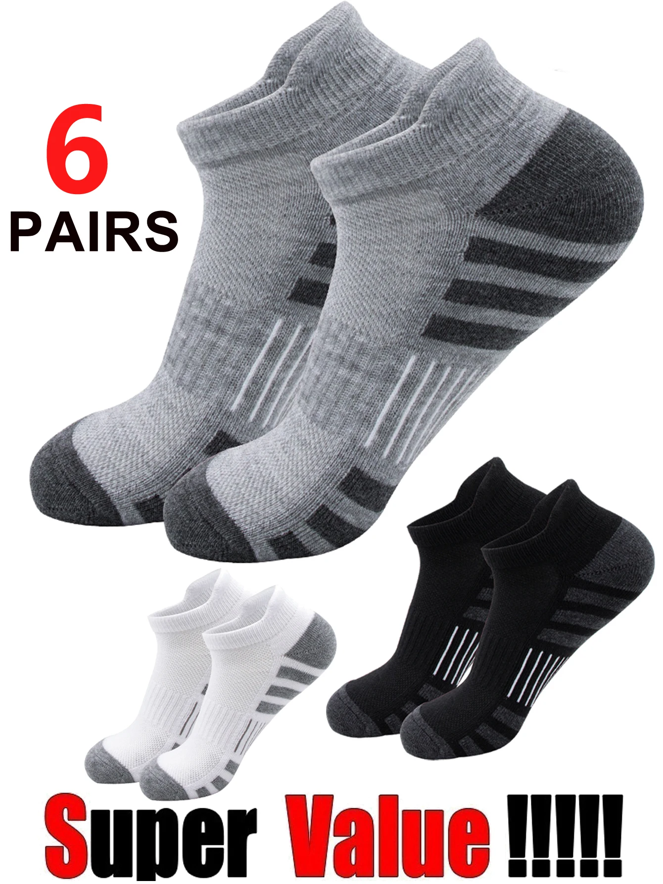 6/24 Pairs Cushioned Breathable Ankle Athletic Running Socks Low Cut Sports Tab Men Women Running Tab Sports Socks
6/24 Pairs Cushioned Breathable Ankle Athletic Running Socks Low Cut Sports Tab Men Women Running Tab Sports Socks