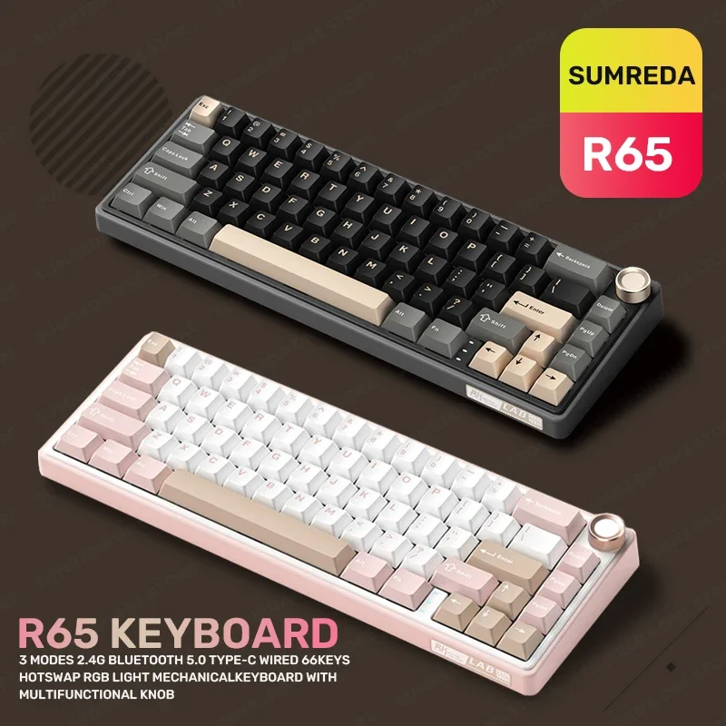 RK R65 Mini Gaming Mechanical Keyboard 2.4G Wireless Bluetooth Gamer Keyboard TYPE-C Wired RGB Hotswap Non-contact keyboard
RK R65 Mini Gaming Mechanical Keyboard 2.4G Wireless Bluetooth Gamer Keyboard TYPE-C Wired RGB Hotswap Non-contact keyboard