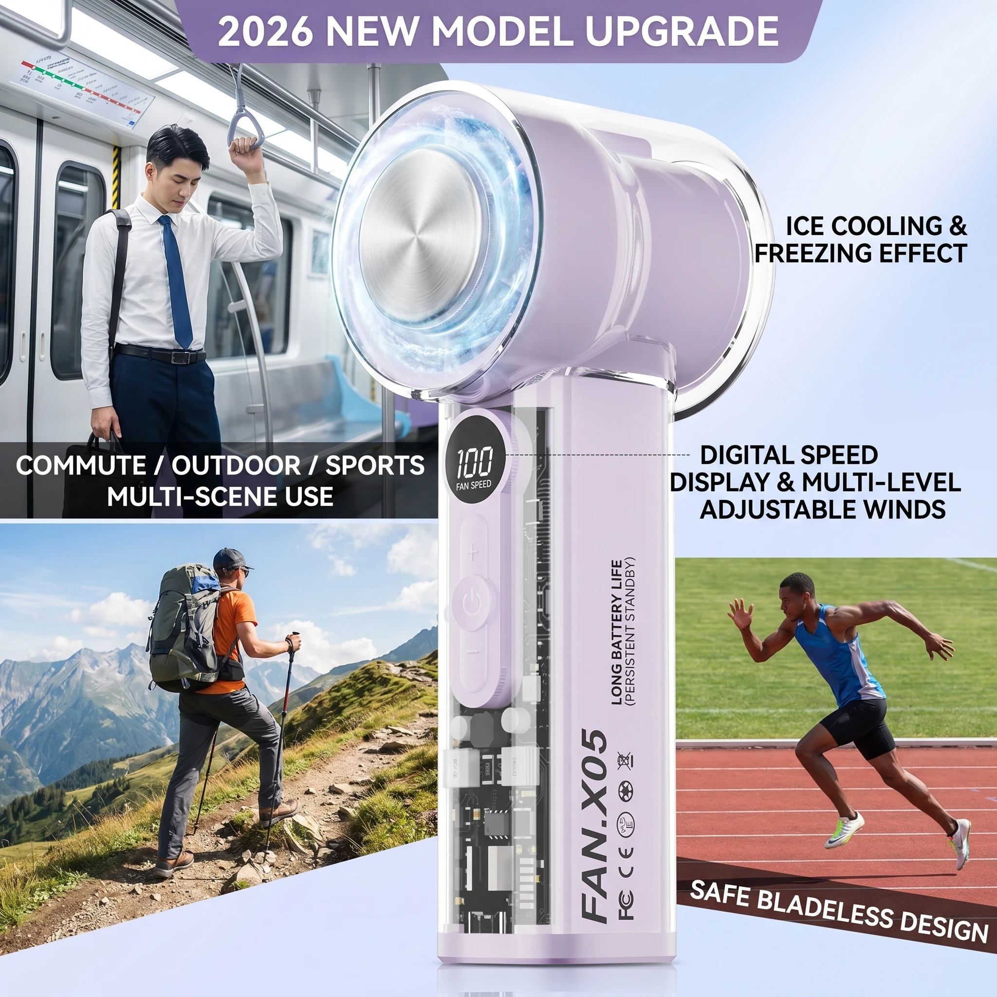 2026 New Upgrade 2025 Large Battery Neck Hanging Fan - AI-Powered 100-Speed Cooling, Portable Hands-Free Fan For Outdoor Activit
2026 New Upgrade 2025 Large Battery Neck Hanging Fan - AI-Powered 100-Speed Cooling, Portable Hands-Free Fan For Outdoor Activit