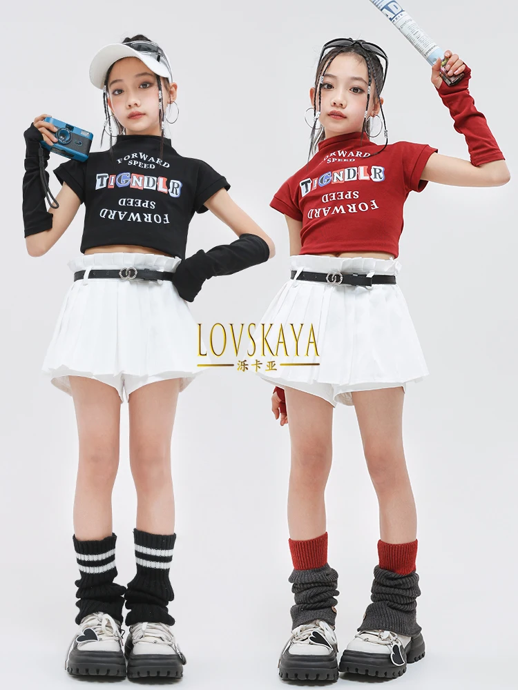 Jazz dance costume children's hip-hop open navel top girl's runway costume children's hip-hop jazz performance pleated skirt
Jazz dance costume children's hip-hop open navel top girl's runway costume children's hip-hop jazz performance pleated skirt