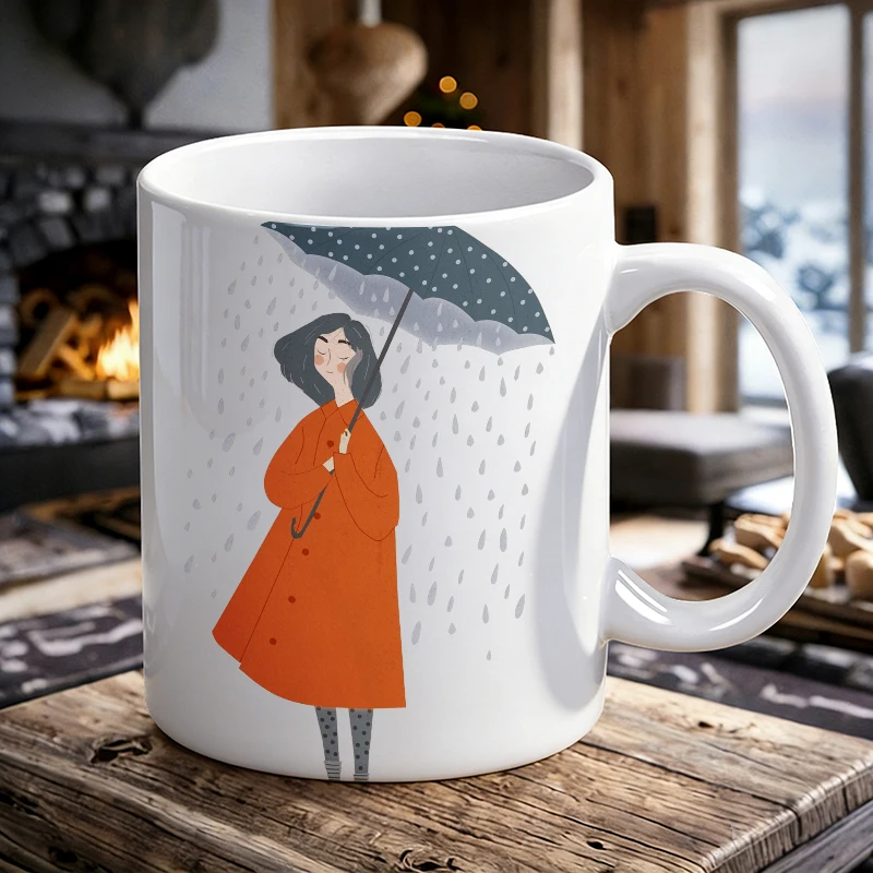 1PCS Girl Holding an Umbrella in the Rain Ceramic Cup, Coffee Cup, Milk Cup, Office Tea Cup, Drinking Cup, Fade-Resistant
1PCS Girl Holding an Umbrella in the Rain Ceramic Cup, Coffee Cup, Milk Cup, Office Tea Cup, Drinking Cup, Fade-Resistant