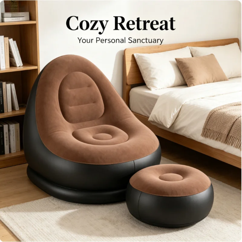 2PCS Portable Inflatable Chaise Lounge with Footstool Recliner Couch for Outdoor Camping Garden Patio Use
2PCS Portable Inflatable Chaise Lounge with Footstool Recliner Couch for Outdoor Camping Garden Patio Use