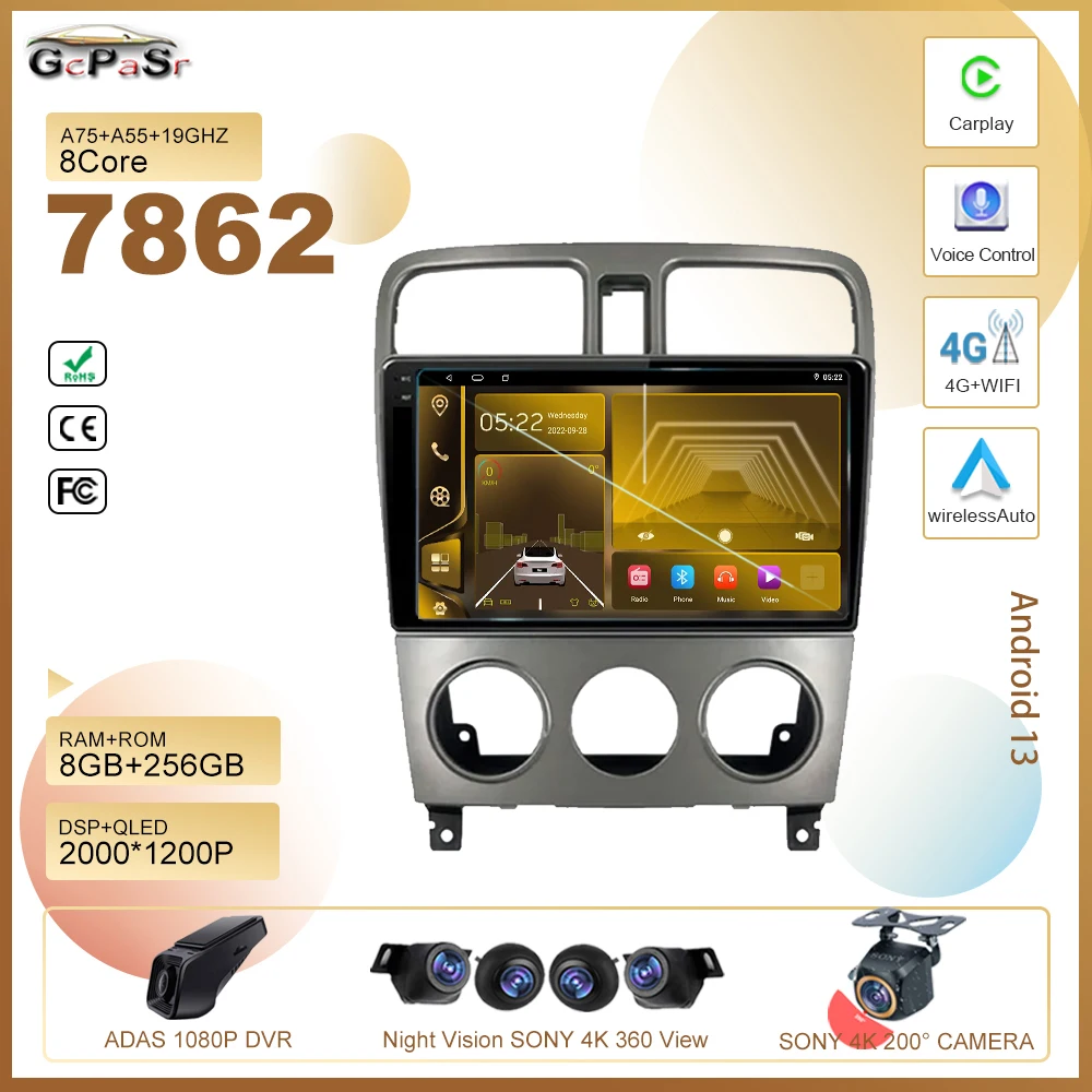 Android13 For Subaru Forester SG 2002 - 2008 Car 5G wifi Dvd Radio Stereo Multimedia Player GPS Navigation High-performance CPU
Android13 For Subaru Forester SG 2002 - 2008 Car 5G wifi Dvd Radio Stereo Multimedia Player GPS Navigation High-performance CPU