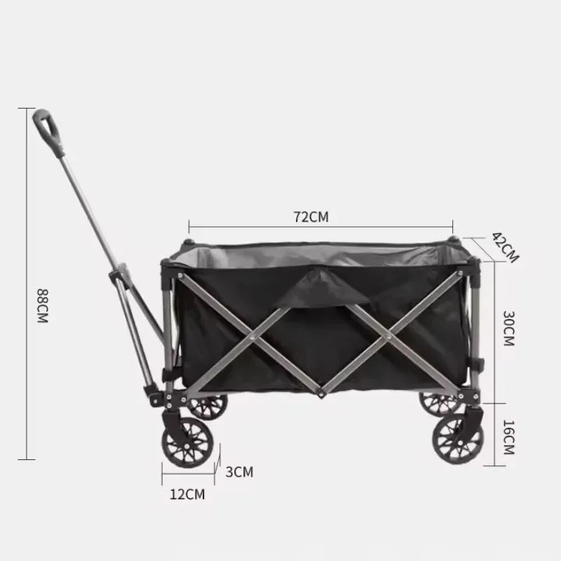 Collapsible Camping Trolley Wagon With Big Wheels: a Folding Fishing Bollerwagen Stroller Beach Cart for Sand.
Collapsible Camping Trolley Wagon With Big Wheels: a Folding Fishing Bollerwagen Stroller Beach Cart for Sand.