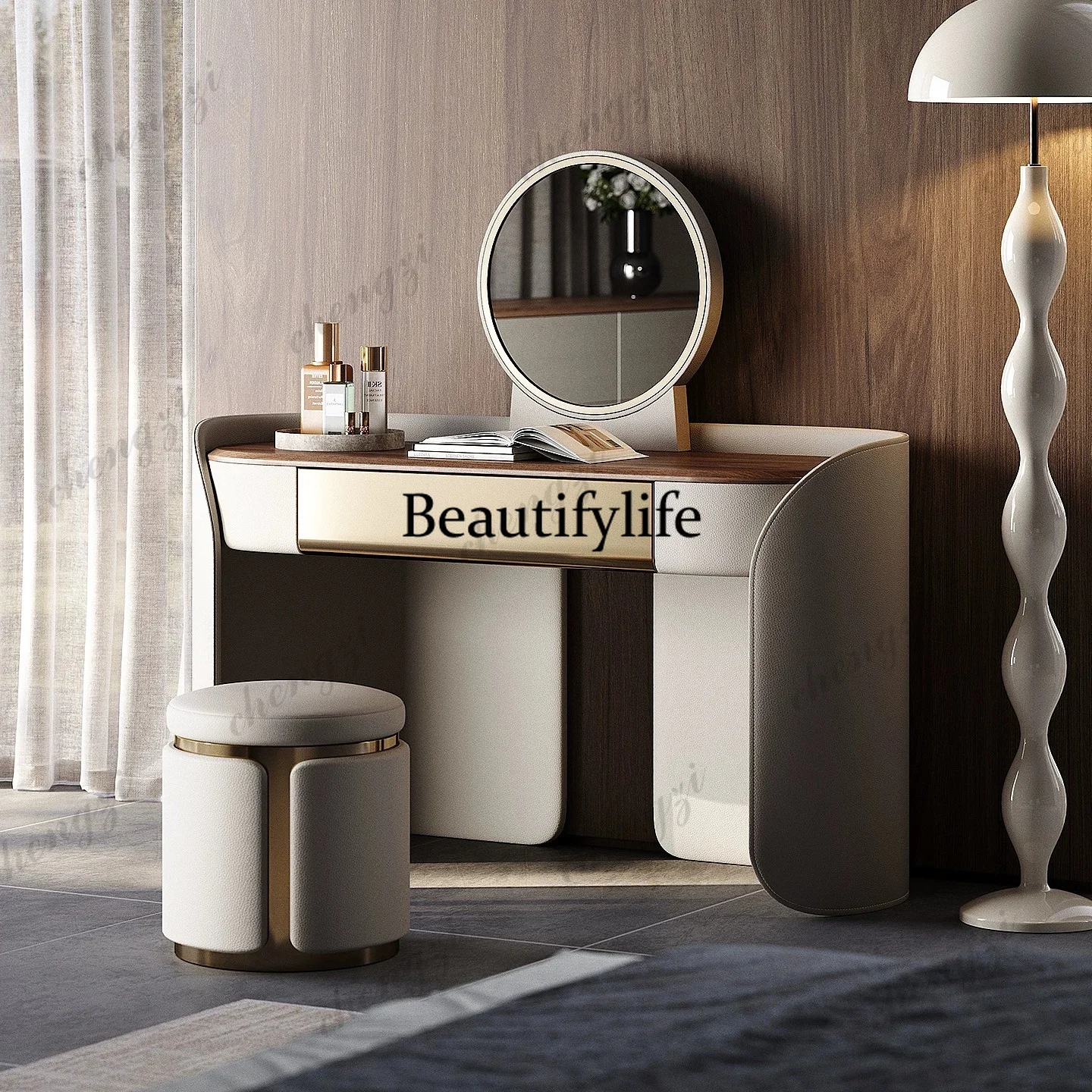 Italian light luxury high-end solid wood dressing table large flat high-end dressing table
Italian light luxury high-end solid wood dressing table large flat high-end dressing table